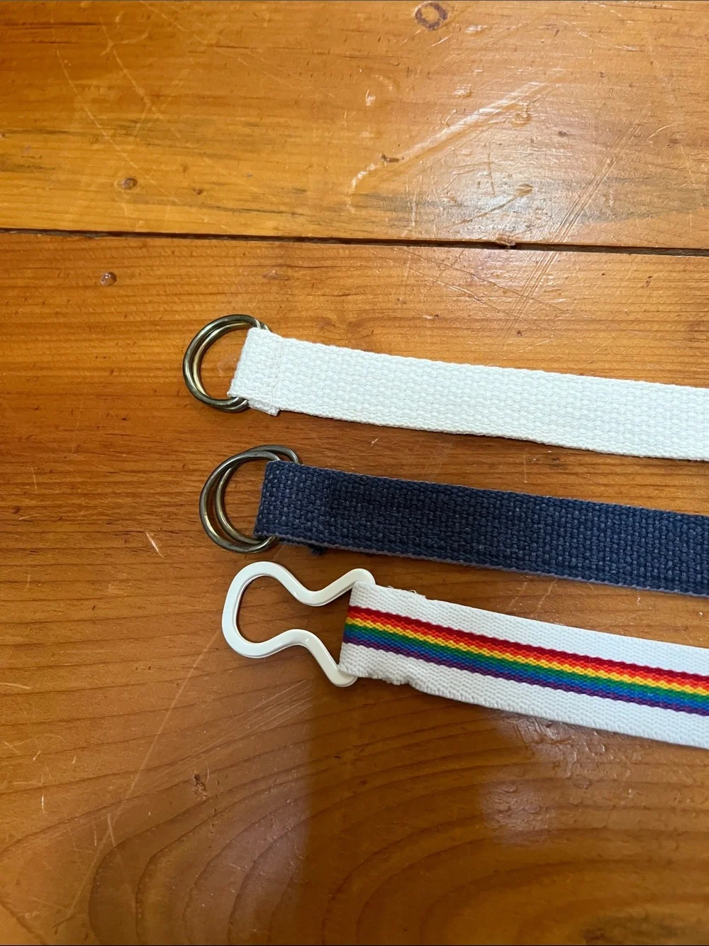 Set of 3 canvas belts EUC size XS